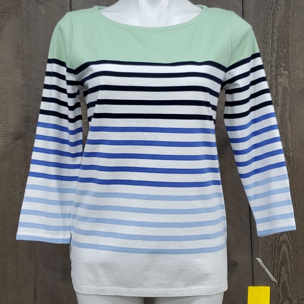 🆕️ 🏷Talbots Striped 3/4 sleeve tee
